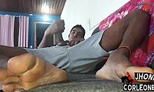 homemade handjob leads to cum cleanup