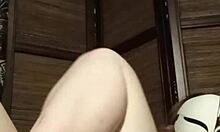 horny amateur shows stocking fetish pov