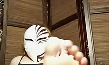 horny amateur shows stocking fetish pov