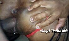 Wet pussy drips while giving ass to monster cock!