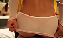 Greedy Venezuelan in lingerie squirts during outdoor anal pounding