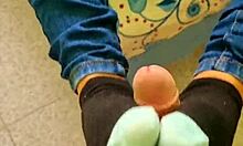 I Slip Into A Beautiful Latina Girl's Socks After Fucking Her Feet And Cumming