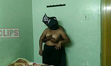 college girl getting wild with boyfriend showing off her boobs