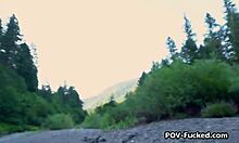 Fucking Busty Stranger Intensely In Nature By The River