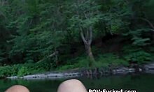 Fucking Busty Stranger Intensely In Nature By The River