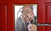 Petite teen vanessa vox twerks in hijab before defloration pov blowjob with arab skinny virgin slut 😍