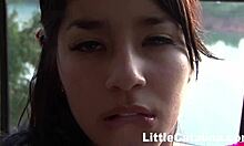 Little Catalina Feels Intense Pleasure as She Masturbates with a Dildo, Her Big Tits Bouncing While Fingering Her Wet Pussy to a Shaking Orgasm.