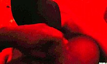 Masked slut dominated by big black cock