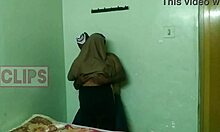 She's having fun with her bf in the hotel room.