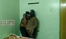 She's having fun with her bf in the hotel room.