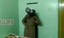 She's having fun with her bf in the hotel room.