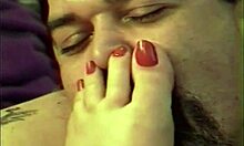 wife gets footjob fuck and squirts hard