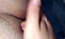 Hairy Pussy Solo Masturbation While Everyone Parties!