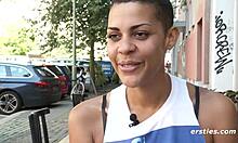 daisy, the novelty baker, loves fingering her shaved pussy lips in softcore solo