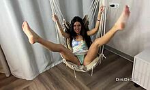 Cute Teen Fucked Rough On Swing And Cum Filled