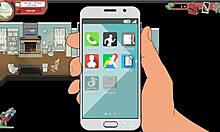 nerdy girl gives public handjob in the library during spooky milk life hentai game