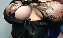 sexy horny tiktoker with huge natural tits in homemade bent over sex