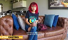 Cute amateur latina redhead 18yo railed in missionary, deepthroat, and cumshot casting