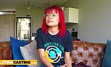 Cute amateur latina redhead 18yo railed in missionary, deepthroat, and cumshot casting