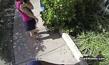 I watch broke teen 18+ transition from payphone to sucking cock outdoors