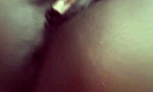 Amateur uses vibrator on her pussy leading to intense squirting