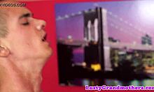 redhead granny fucks and cums