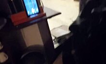 Velvet Rain 23 fucked hard doggystyle with huge toys in kitchen, squirting horny orgasm juice