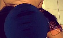 she reveals her secret to make my cock rock hard with deepthroat and showing her ass in the mirror