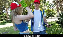 I, Dolly Leigh, ride my step brother's big cock so naughtily