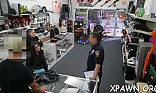 Amateur gets shown the back room where this babe gets screwed with oral and doggystyle