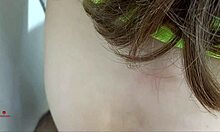 Stepsister distracted while washing clothes for huge cock fuck