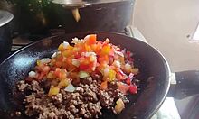 Colombian Milf Stepmom Seduces with Cooking and Hot Kitchen Action