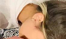 Wife Gives Handjob Blowjob Before Assfuck Facial