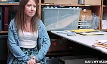 ShopLifter Bella Luna Gets Deep Cavity Search by Pervy Officers Joshua Lewis and Tyler Cruise