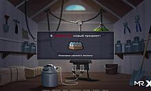 Teen anime girl exhausted after giving milk in Summertime Saga episode 86