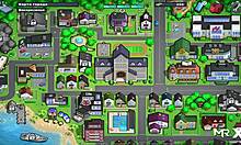 Teen anime girl exhausted after giving milk in Summertime Saga episode 86