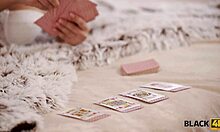 Only big black cock distracts smart teen Katy Rose from poker.