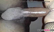 stroke that big black cock on my wet ebony pussy, she teases