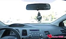 step bro feels so naughty riding his cute stepsis to the shop