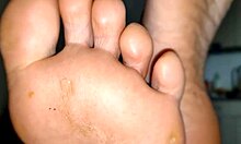 stepbrother loves licking my dirty smelly soles 😍