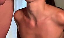 alexa tomas on her knees sucking and swallowing a big cock