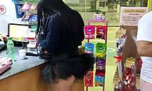 Morena craves pussy lick on Halloween in car