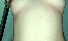 Look at this redhead wife riding cock until her pussy opens