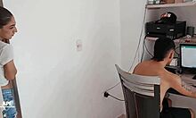 Stepsister Wants Her Ass Fucked While Helping With Work