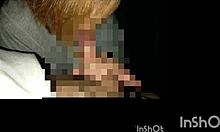 A pair of Japanese lovers indulge in outdoor handjob action