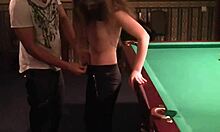 Woman with small tits gets fucked at pool!
