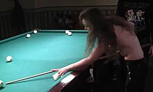 Woman with small tits gets fucked at pool!