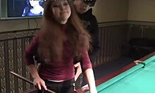 Woman with small tits gets fucked at pool!