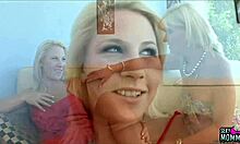 Mature Blonde Stepmom Explores Young Blondie's Intimate Areas With Her Tongue