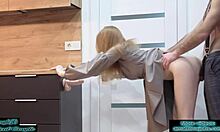 dildo threesome fmm with a hot redhead taking two hard dicks. wild group action!